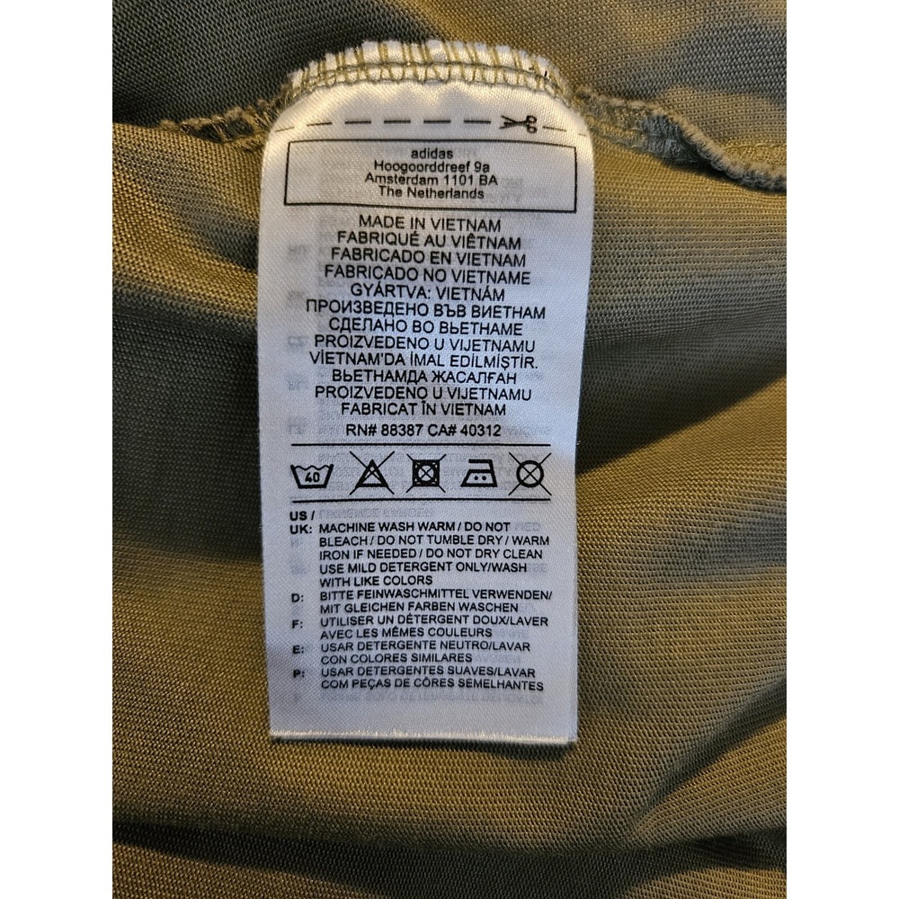Adidas Sweatshirt Adult Size Small Tan Logo Pullover Hoodie Lightweight - Picture 8 of 8